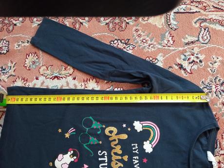 Vianočné jednorožcové trblietkové tričko, 110