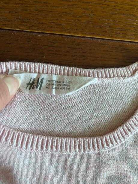 Pulóver s veľkými očami 122/128, h&m,122