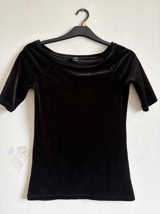 Zamatove tricko tunika 36 odporucam nadherny strih, f&f,36