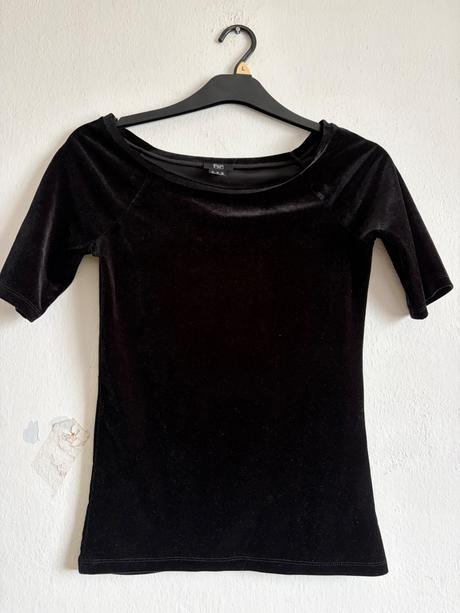 Zamatove tricko tunika 36 odporucam nadherny strih, f&f,36
