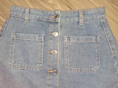 Rifľová suknička na gombíky, denim co,38