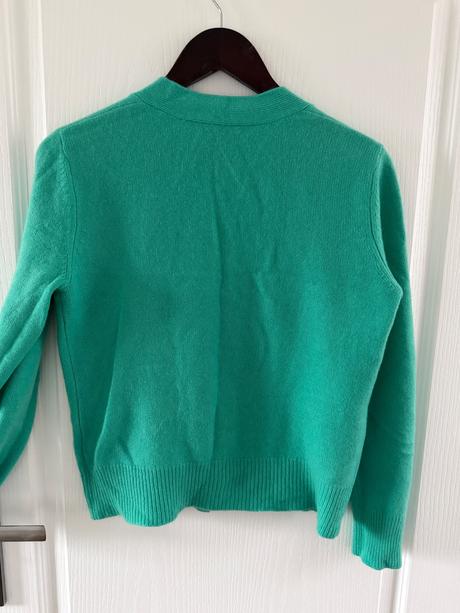 Kašmírový kardigan morskej modrej farby, m