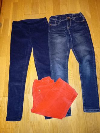 3x nohavice 140/146, 140