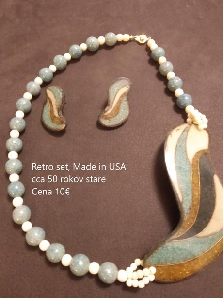 Retro set nahrdelnik a nausnice viac ako 50 rokov, 