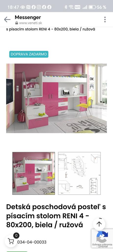 Detská poschodová posteľ zo stolíkom schodikmi aj, šírka (cm): 80,dĺžka (cm): 200