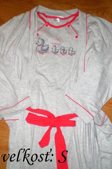 Kojenecká nočná košeľa so županom, vienetta secret,l / m / s / xl