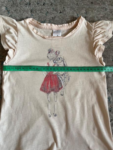 3x tričko s volánovým rukávom, 110