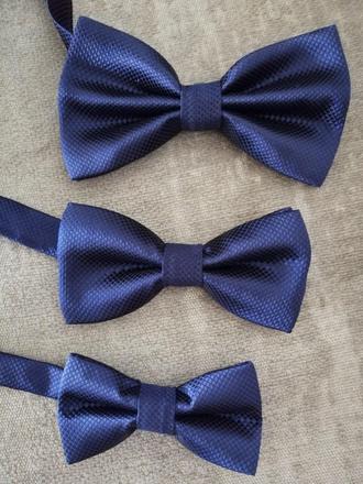 Motýliky satén 3 veľkosti otec-syn-bábo,