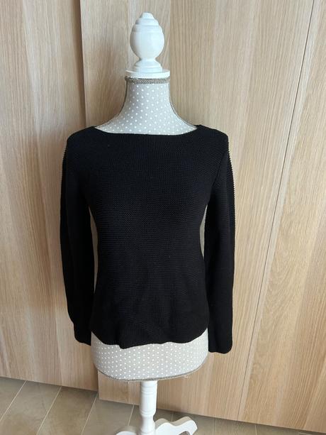 Čierny pulovrik z priadze, detská 152, s.oliver,152