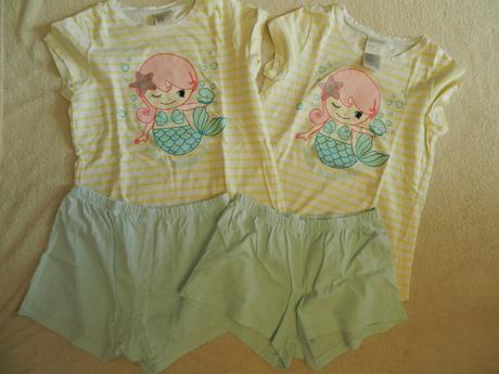 Letné pyžamo pre dvojičky dievčatá 134/140, 134