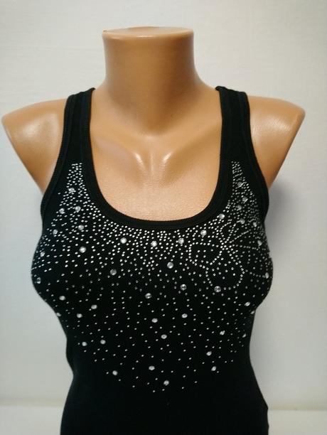 Dámsky čierny elastický top, esitt, s