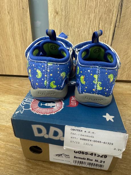 Sandálky d.d.step s chameleónmi, d.d.step,21