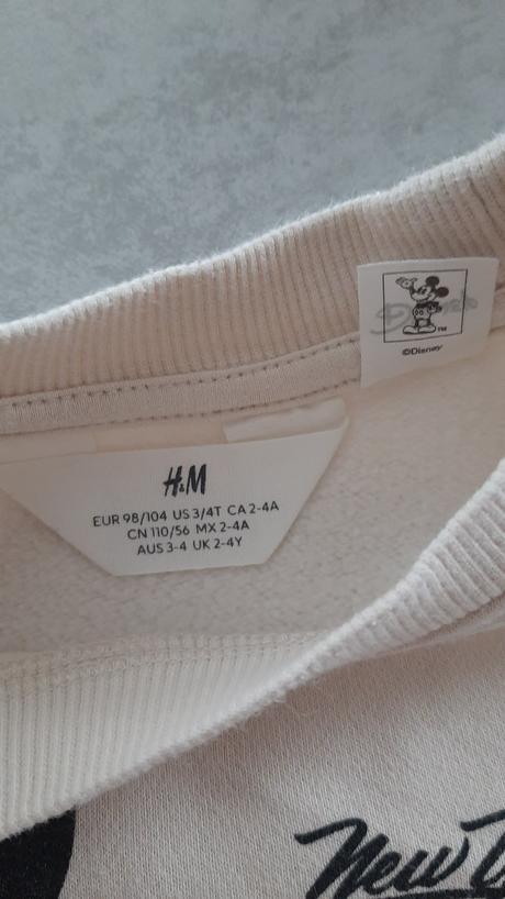 Mikina mickey, h&m,98