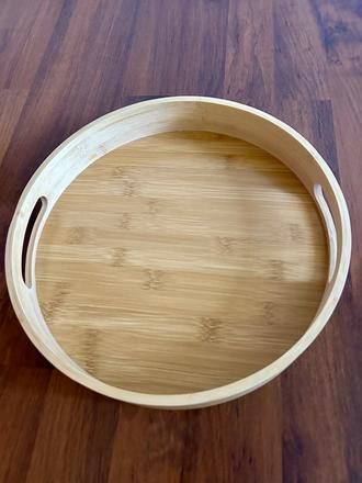 Okrúhly bambusový podnos priemer 29 cm, 