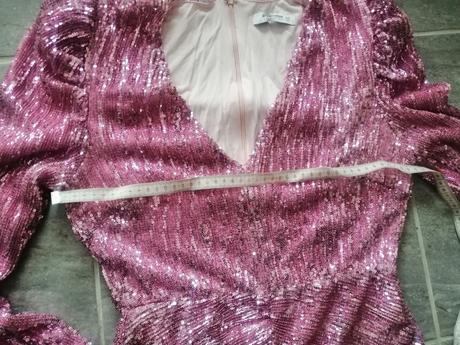 Luxus ružové šaty glamorous, v38-40, 40