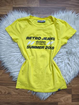 Dámske štýlové tričko retro jeans, m