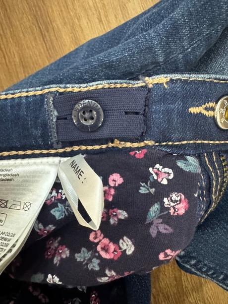 Zateplené dievčenské džínsy h&m s podšívkou, h&m,134