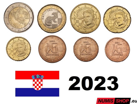 Obehové mince chorvátsko 2023,