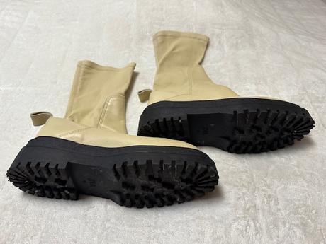 Krémové kožené elastické workery zn. zara, zara,40