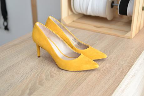 Žlté semišové lodičky 36, h&m,36