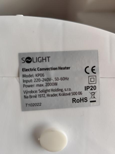Ohrievač solight, 