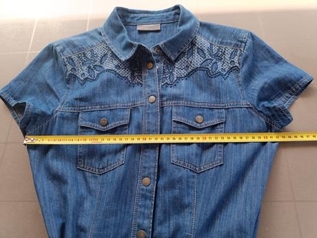 Riflové šaty, c&a,34