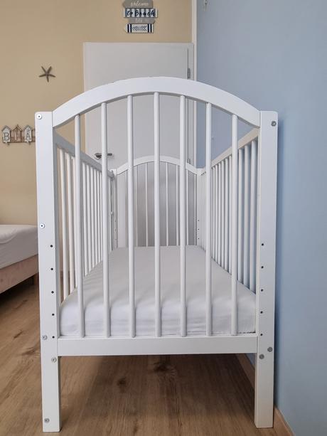 Detská drevená postieľka, šírka (cm): 60,dĺžka (cm): 120