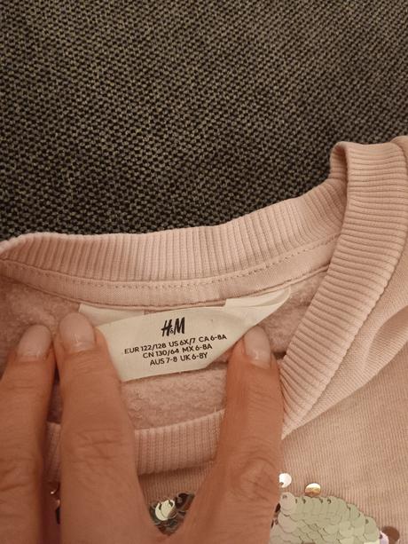 Mikina s jednorožcom, h&m,122