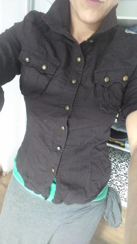 Blúzka hnedá aj biela, m