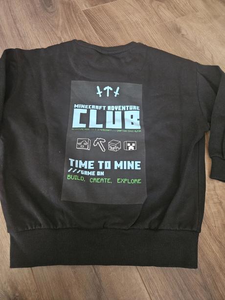 Mierne zateplena mikina minecraft, f&f,122