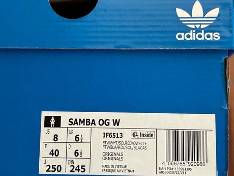Kožené tenisky adidas samba og č.40 červené pruhy, adidas,40