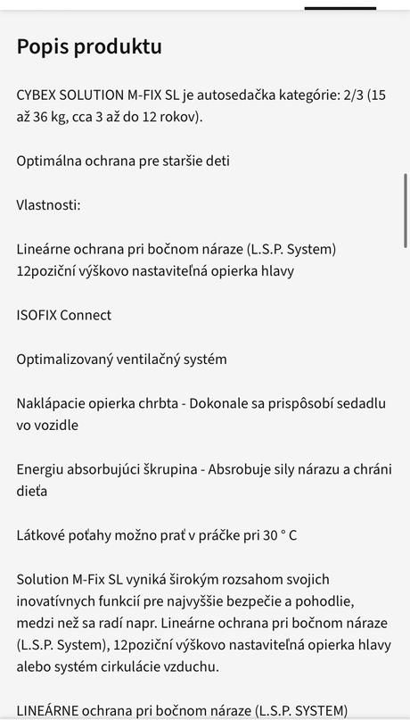 Autosedačka cybex solution m-fix black, cybex