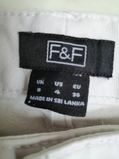 Rifle dievčenské biele  f&f vel. 36, f&f,36