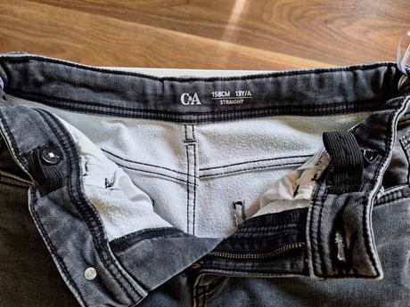 Zateplené riflové nohavice, c&a,158