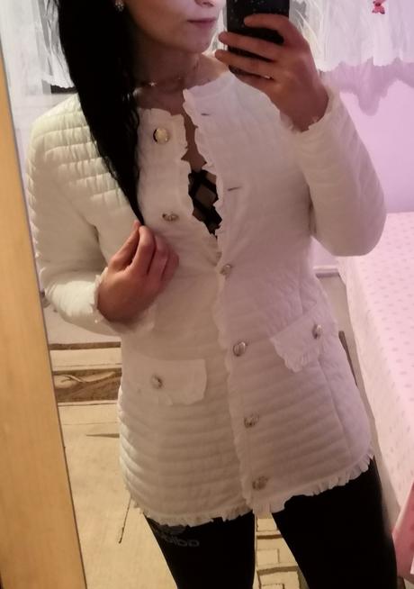 Prechodná bunda biela, s