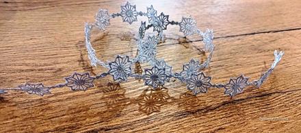 Dekoračná lemovka - 25 mm - strieborná, 