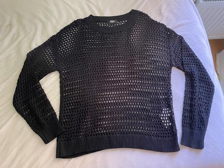 Sietkovy svetrik oversize, s