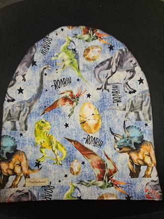 Čiapka s dinosaurami na cca 4 - 5r, 116