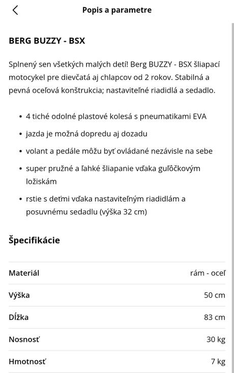 Berg buzzy slapacia kara / slapacie auticko, 