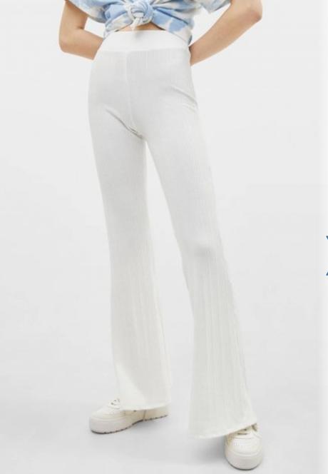 Dámske vrúbkované legíny bershka (l/30), bershka,l