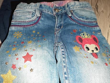 Balíček nohavice, riflíky, 110 /116, 104–116