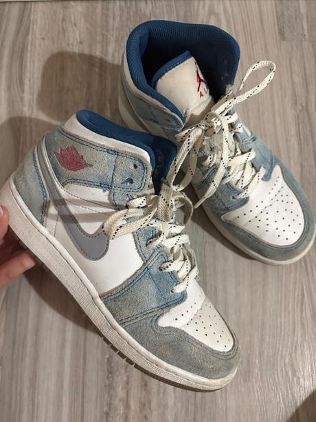 Air jordan 1 mid se french blue light steel, air jordan,36