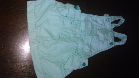 Mentolova suknicka na traky, baby,80