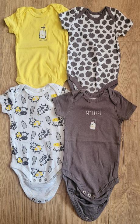 Body s krátkym rukávom 4ks, lupilu,62