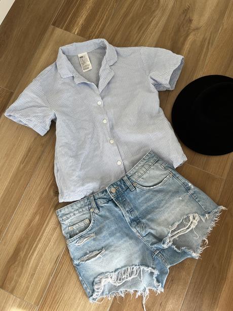 Ľanová košeľa, h&m,s