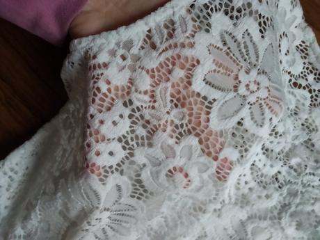 Damsky čipkovaný top s peplum, h&m,m