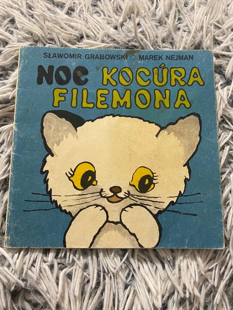 Stará retro miniknižka noc kocúra filemona,