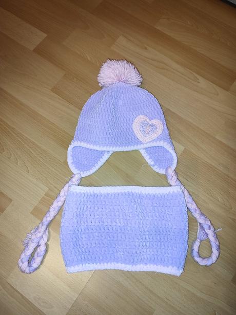 Dievčenská čapica s nákrčníkom, 86 / 92 / 98