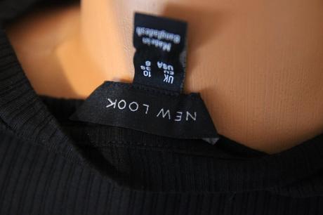 Čierne bavlnené body tričko, new look, new look,m