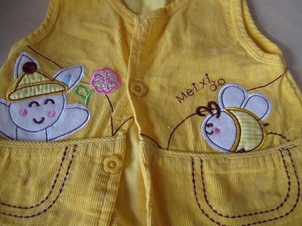 Žltá vestička + nohavice, 86